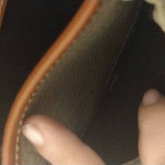 Esprit leather crossbody purse 24" drop strap to bag two pocket magnet clasp - Picture 5 of 7